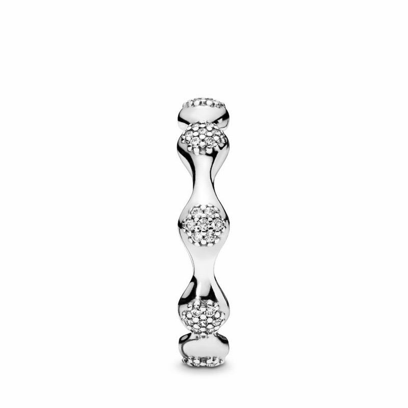 Pandora Modern Lovepods™ Stackable Ring - Sterling Silver/Cubic Zirconia - Canada | GA4632PM